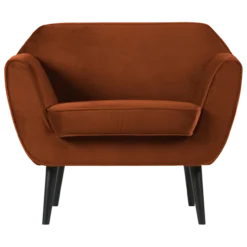 Rocco fauteuil velvet roestbruin