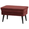 Rocco hocker velvet bordeauxrood [fsc]