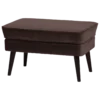 Rocco hocker velvet donkerbruin [fsc]