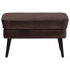 Rocco hocker velvet donkerbruin [fsc]