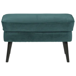 Rocco hocker velvet groenblauw