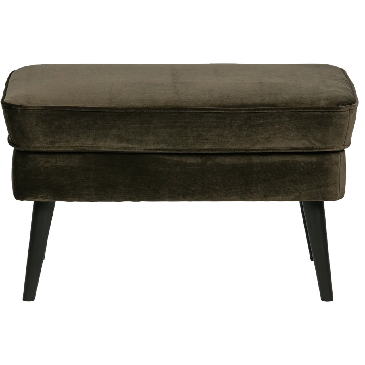 Rocco hocker velvet warmgroen