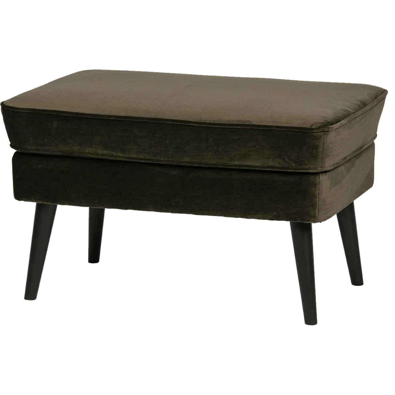 Rocco hocker velvet warmgroen
