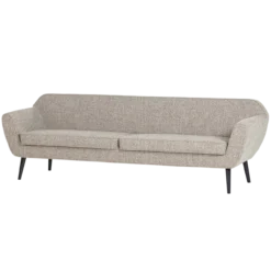 Rocco xl bank 230 cm geweven stof bruin melange [fsc]