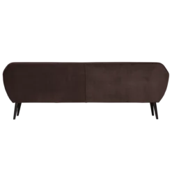 Rocco xl bank 230 cm velvet donkerbruin [fsc]
