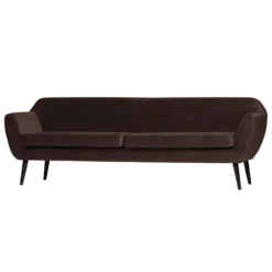 Rocco xl bank 230 cm velvet donkerbruin [fsc]