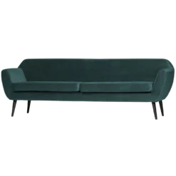 Rocco xl bank 230 cm velvet groenblauw