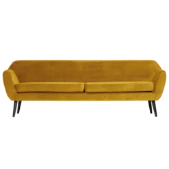 Rocco xl bank 230 cm velvet okergeel