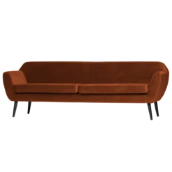 Rocco xl bank 230 cm velvet roestbruin