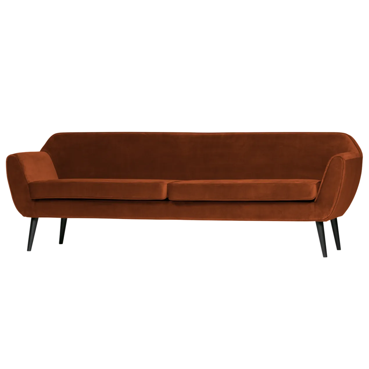 Rocco xl bank 230 cm velvet roestbruin