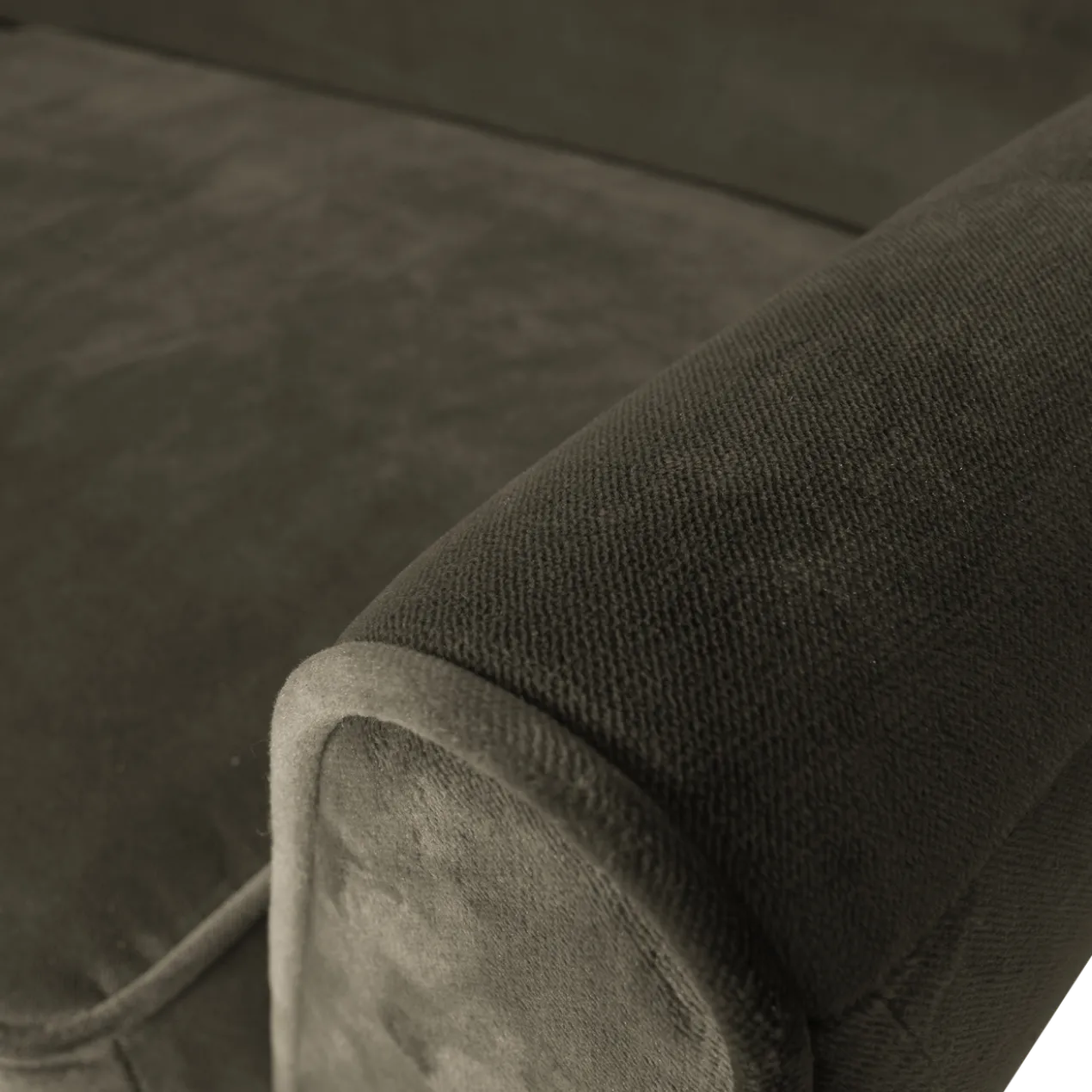 Rocco xl bank 230 cm velvet warmgroen