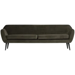 Rocco xl bank 230 cm velvet warmgroen