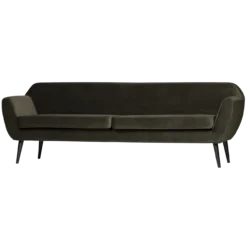 Rocco xl bank 230 cm velvet warmgroen