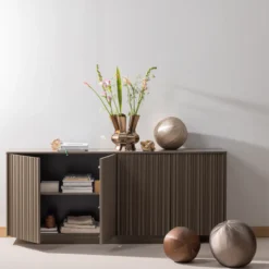 Rodeo bal kussen groot metallic koperbruin