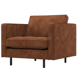 Rodeo classic fauteuil ribstof roestbruin