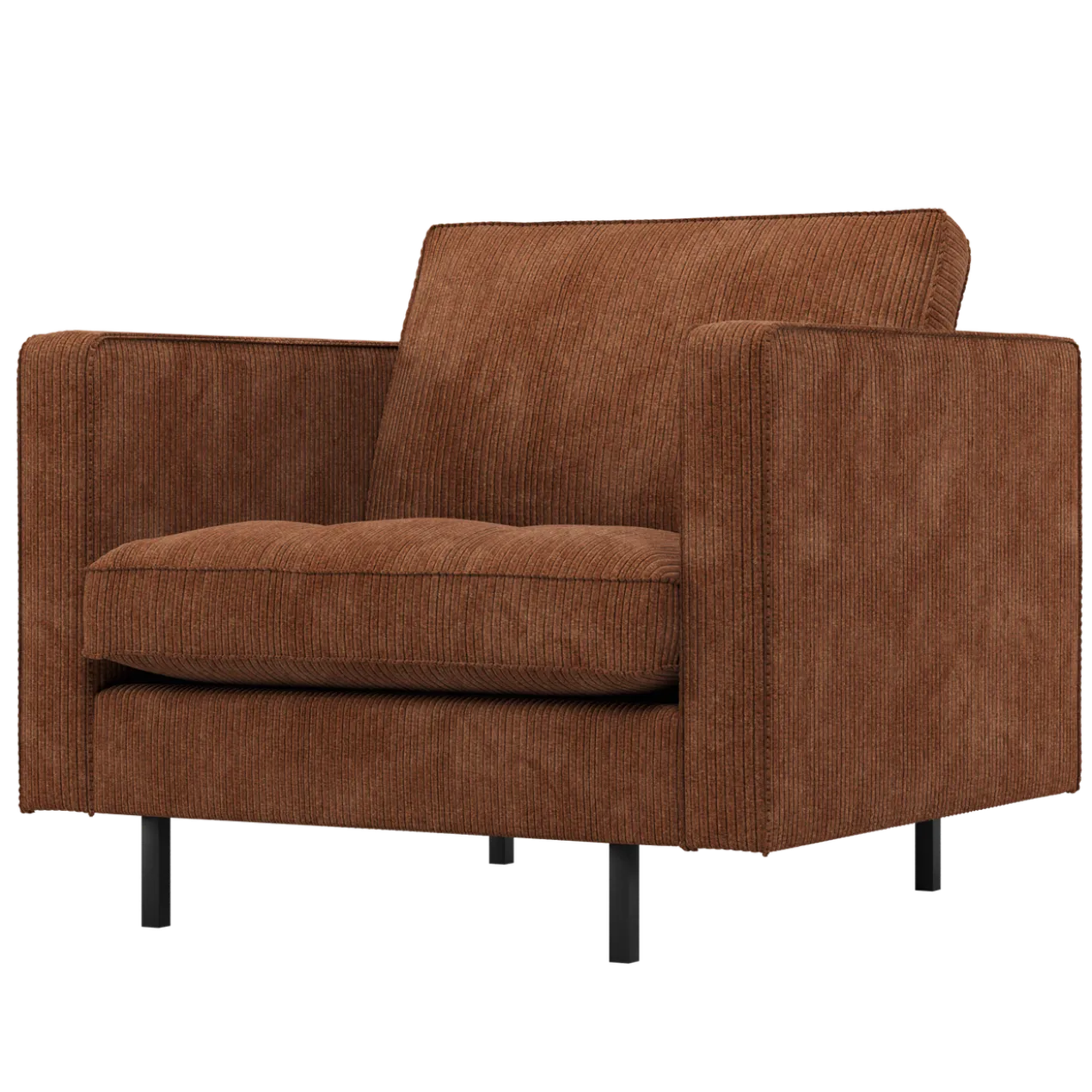 Rodeo classic fauteuil ribstof roestbruin