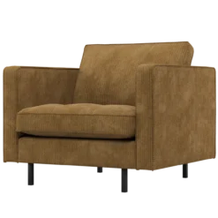 Rodeo classic fauteuil ribstof honinggeel