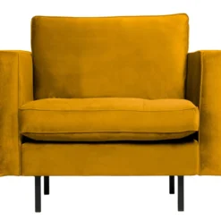 Rodeo classic fauteuil velvet okergeel