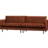 Rodeo classic 3-zits bank velvet roest