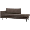 Rodeo daybed links ribstof bruin