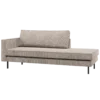 Rodeo daybed links ribstof donkerzand