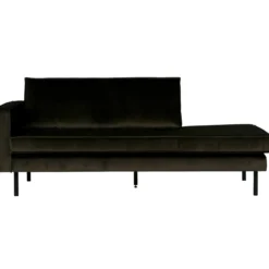 Rodeo daybed links velvet donkergroen