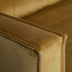 Rodeo daybed links velvet okergeel