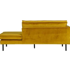 Rodeo daybed links velvet okergeel