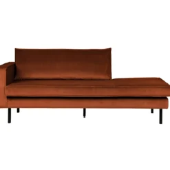 Rodeo daybed links velvet roest