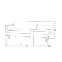 Rodeo daybed links velvet taupe