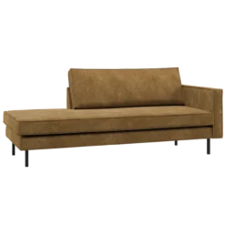 Rodeo daybed rechts ribstof honinggeel