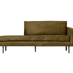Rodeo daybed rechts structure velvet brass