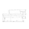 Rodeo daybed rechts velvet antraciet