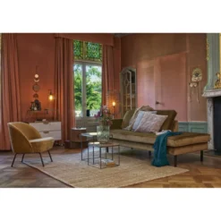 Rodeo daybed rechts velvet honinggeel
