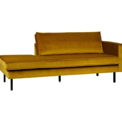Rodeo daybed rechts velvet okergeel