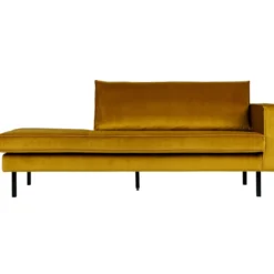 Rodeo daybed rechts velvet okergeel