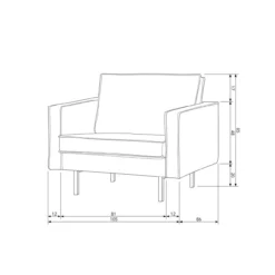 Rodeo fauteuil boucle naturel
