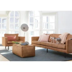 Rodeo fauteuil ecoleer cognac