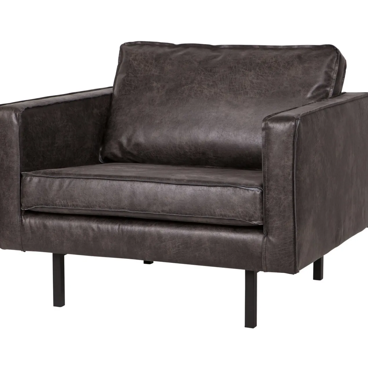 Rodeo fauteuil ecoleer zwart