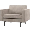 Rodeo fauteuil ribstof donkerzand
