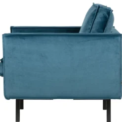 Rodeo fauteuil velvet blauw