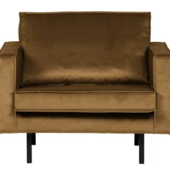Rodeo fauteuil velvet honinggeel