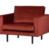 Rodeo fauteuil velvet kastanjebruin