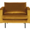 Rodeo fauteuil velvet okergeel