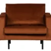 Rodeo fauteuil velvet roest