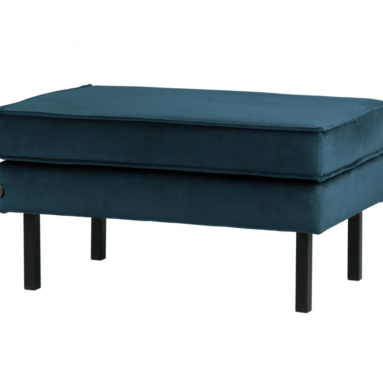 Rodeo hocker op poten velvet blauw