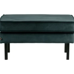 Rodeo hocker op poten velvet groenblauw