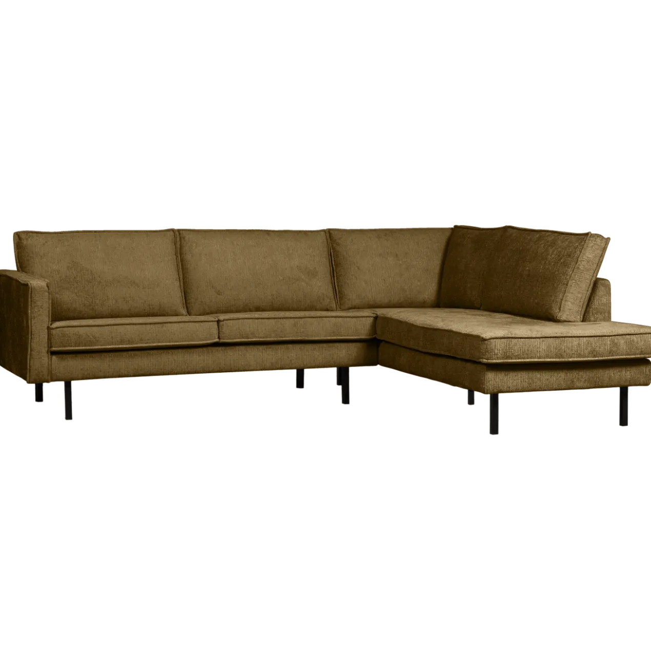 Rodeo hoekbank rechts structure velvet brass