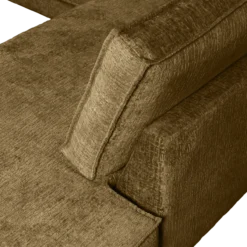 Rodeo hoekbank rechts structure velvet brass