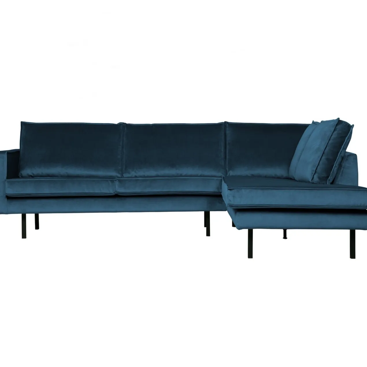 Rodeo hoekbank rechts velvet blauw